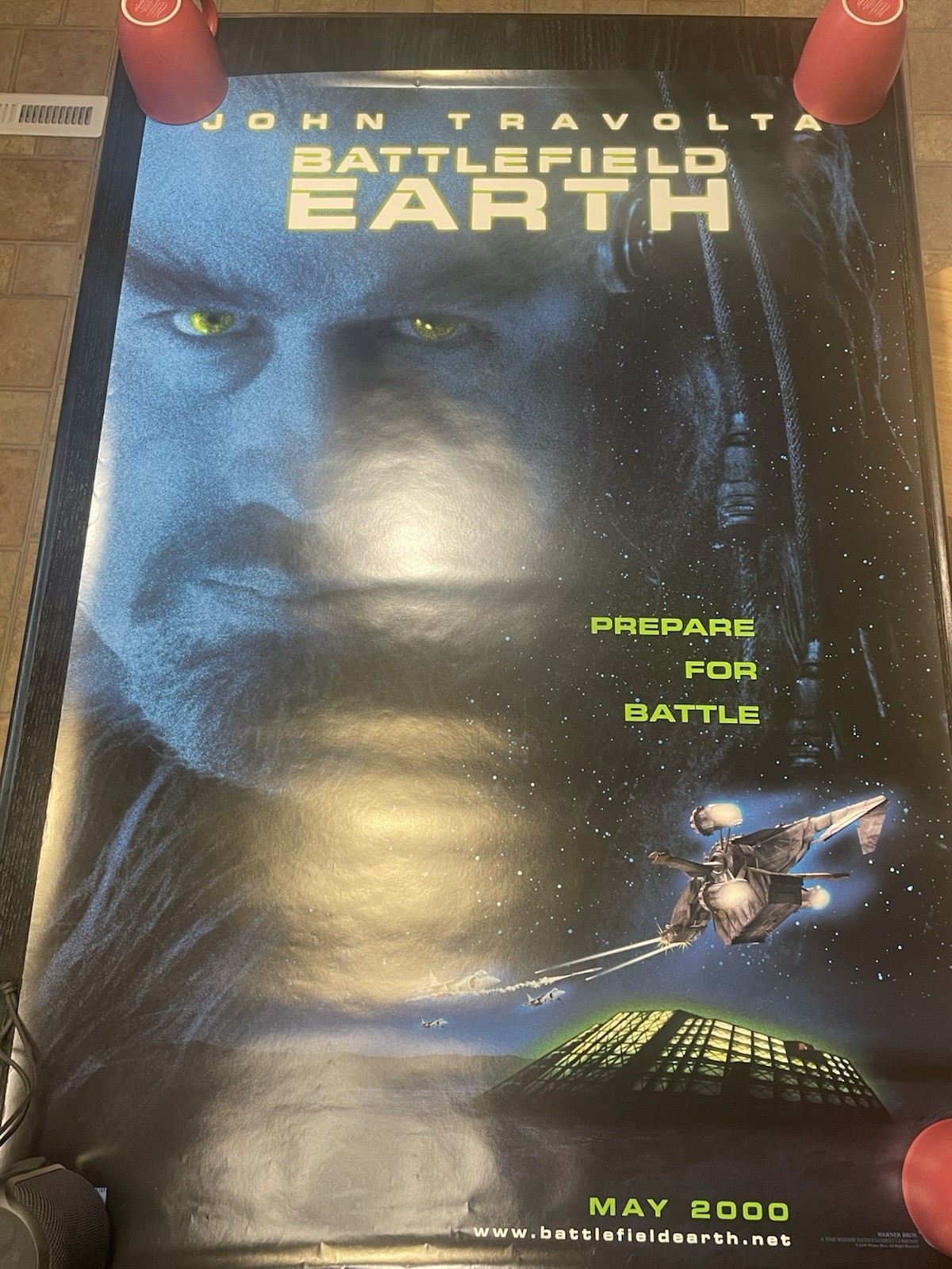 Battlefield Earth Original Theatrical Teaser Poster 27×40 D/S Travolta ROLLED
