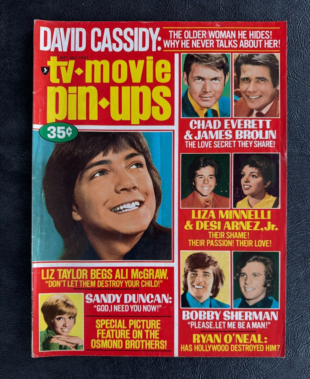 TV Movie Pin Ups Teen Magazine September 1972 David Cassidy Bobby Sherman