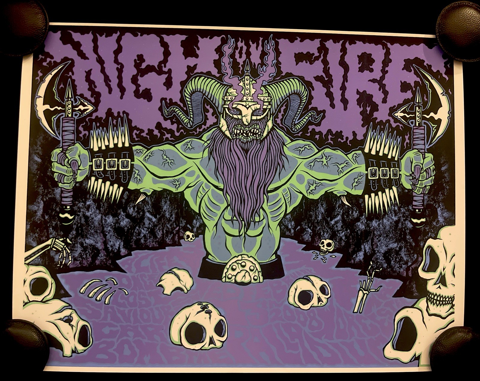 High On Fire Saviours Concert Gig Poster by Jim Mazza ’08 Polladium Worcester MA