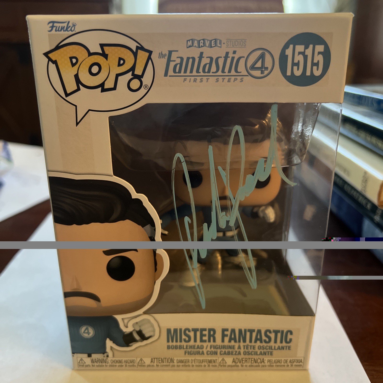 Pedro Pascal Signed Mister Fantastic Fantastic Four Funko 1515 COA