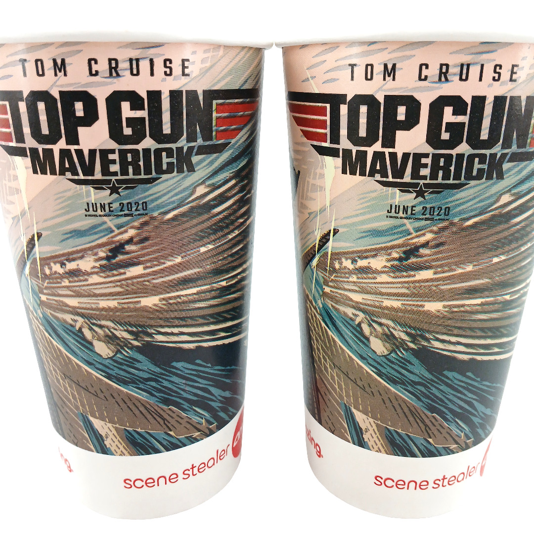 Lot of 2 Top Gun Maverick 2020 AMC Theater Paper Soda Movie Memorabilia