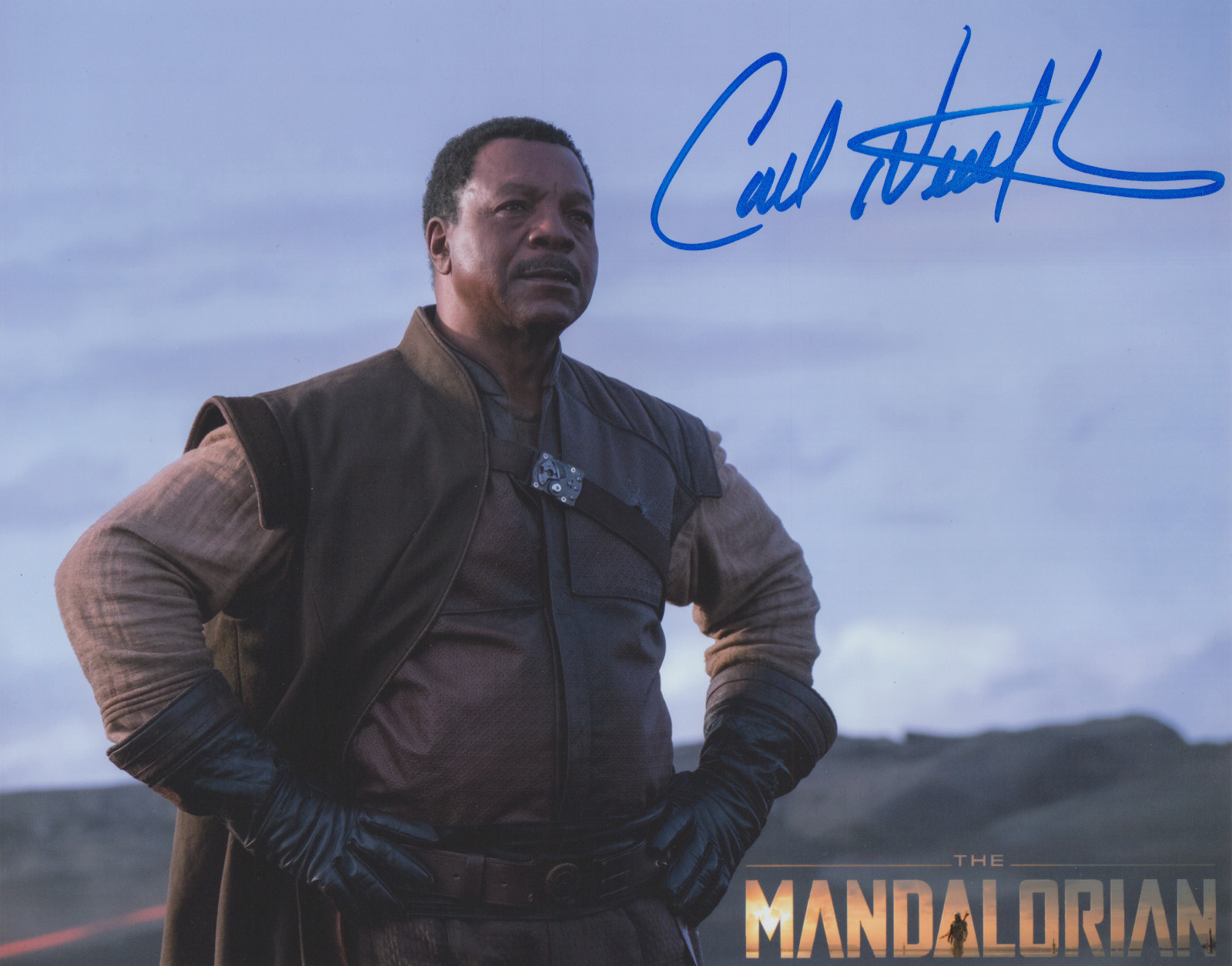 CARL WEATHERS MANDALORIAN SIGNED 8X10 COLOR PHOTO AUTOGRAPH GREEF KARGA
