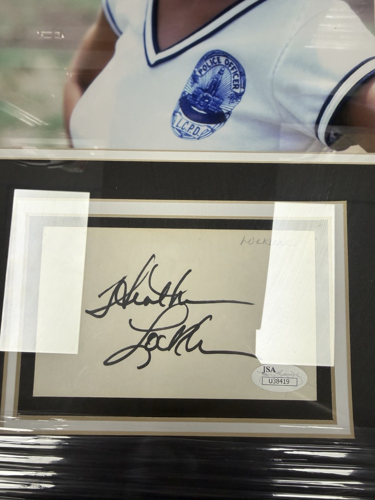 Heather Locklear Signed Index Card Framed And Matted With Photo Actress JSA
