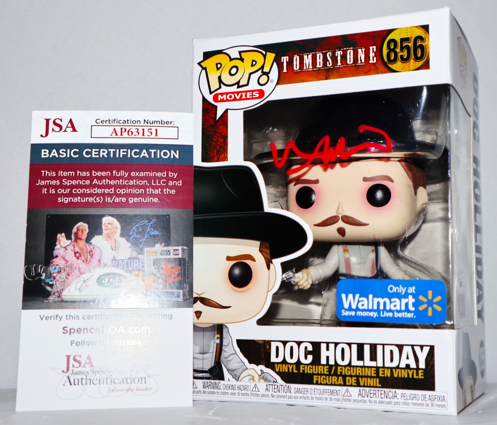 🤠🐎🔥 Val Kilmer Signed Autographed Doc Holliday Tombstone Funko POP JSA PSA