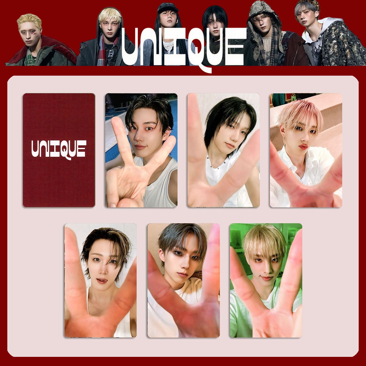 6pc/set HOT P1Harmony UNIQUE KEEHO JONGSEOB SOUL JIUNG THEO Special Photocard