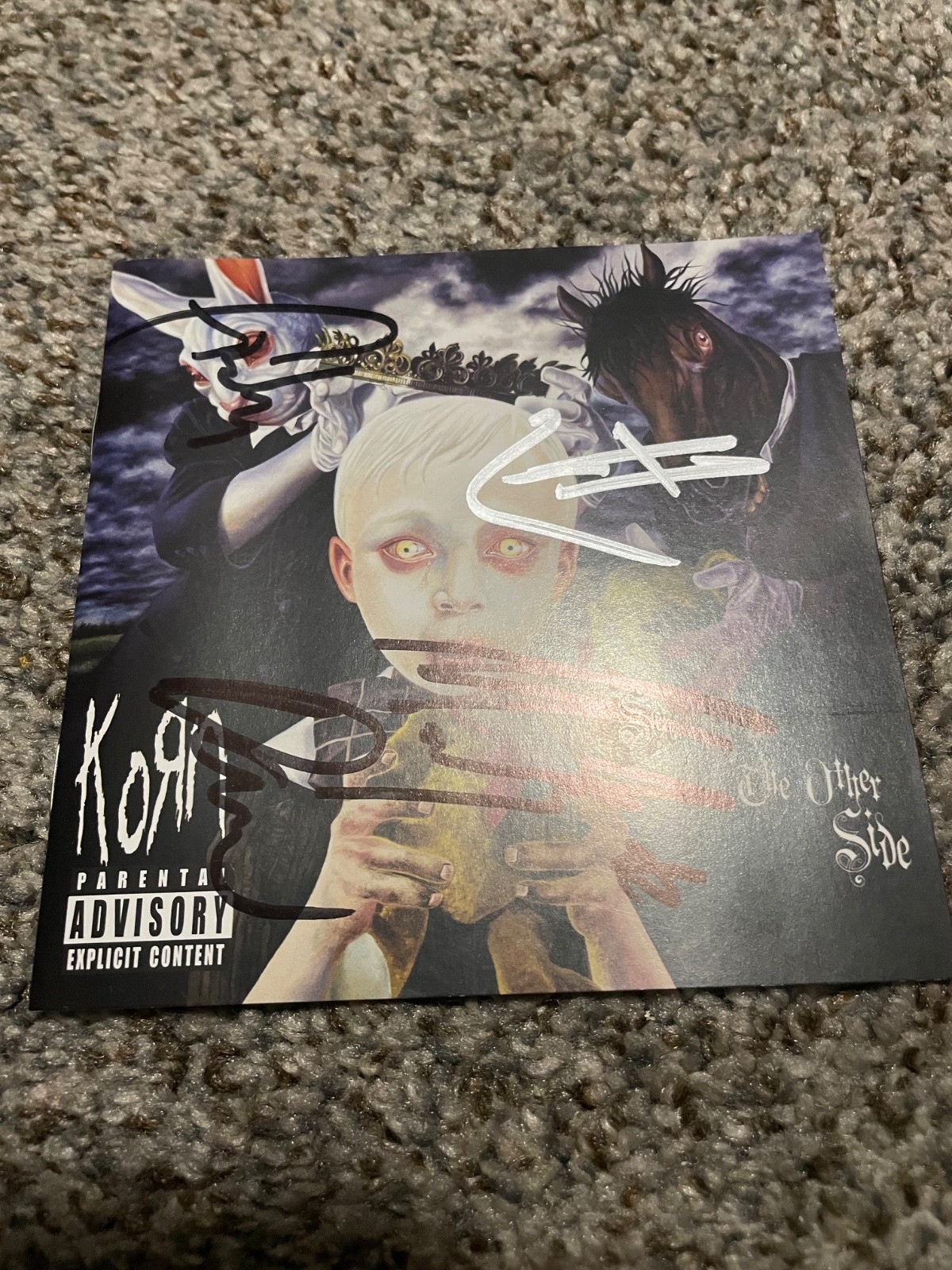 Korn See You On The Other Side signed cd cover/ jd,Munky,David,fieldy