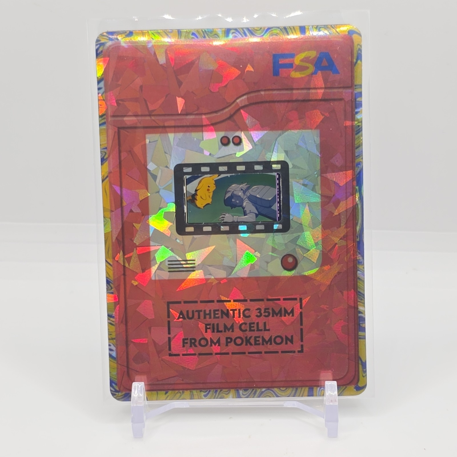 Pokemon FSA Authentic Film Cell Pikachu & Stone Dead Ash – Cracked Ice Holder