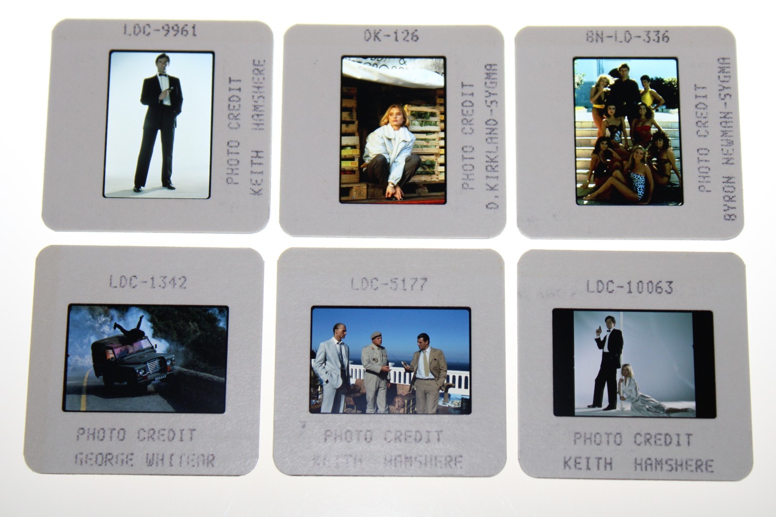 THE LIVING DAYLIGHTS – 6 press kit slides Timothy Dalton Maryam d’Abo J Krabbé