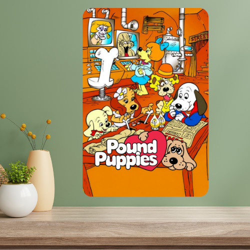 Pound Puppies Classic TV Show Metal Poster Sign