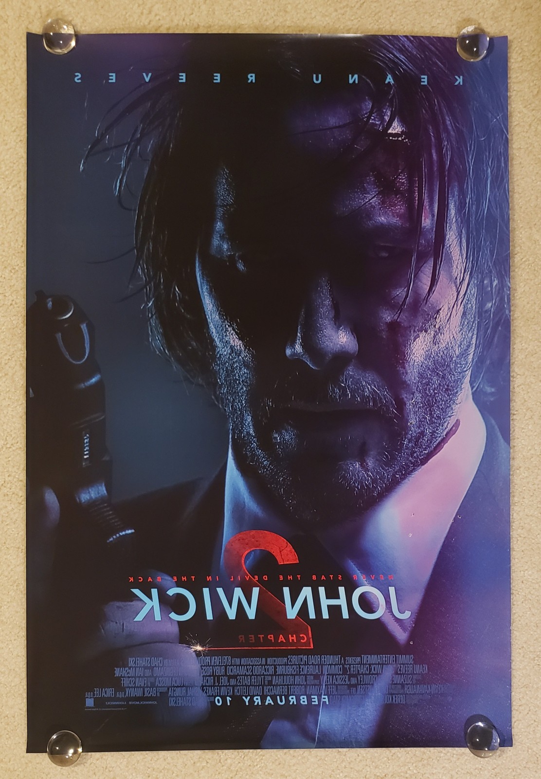 John Wick: Chapter 2 Original One-Sheet Movie Poster – 27×40 DOUBLE-SIDED