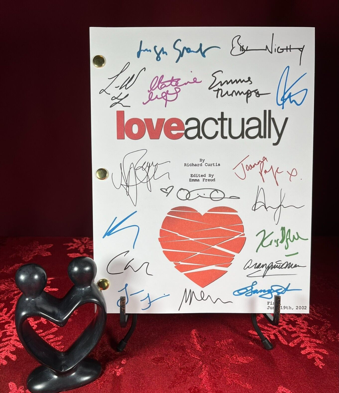 Love Actually Script Signed- Autograph Reprints- 130 Pages- Hugh Grant
