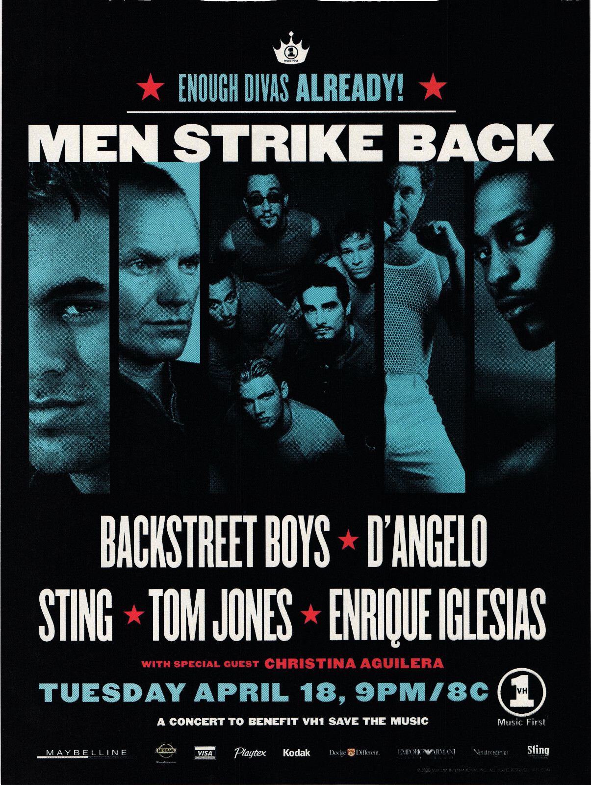 Enough Divas Already! Men Strike Back Concert VH1 Save the Music Advert