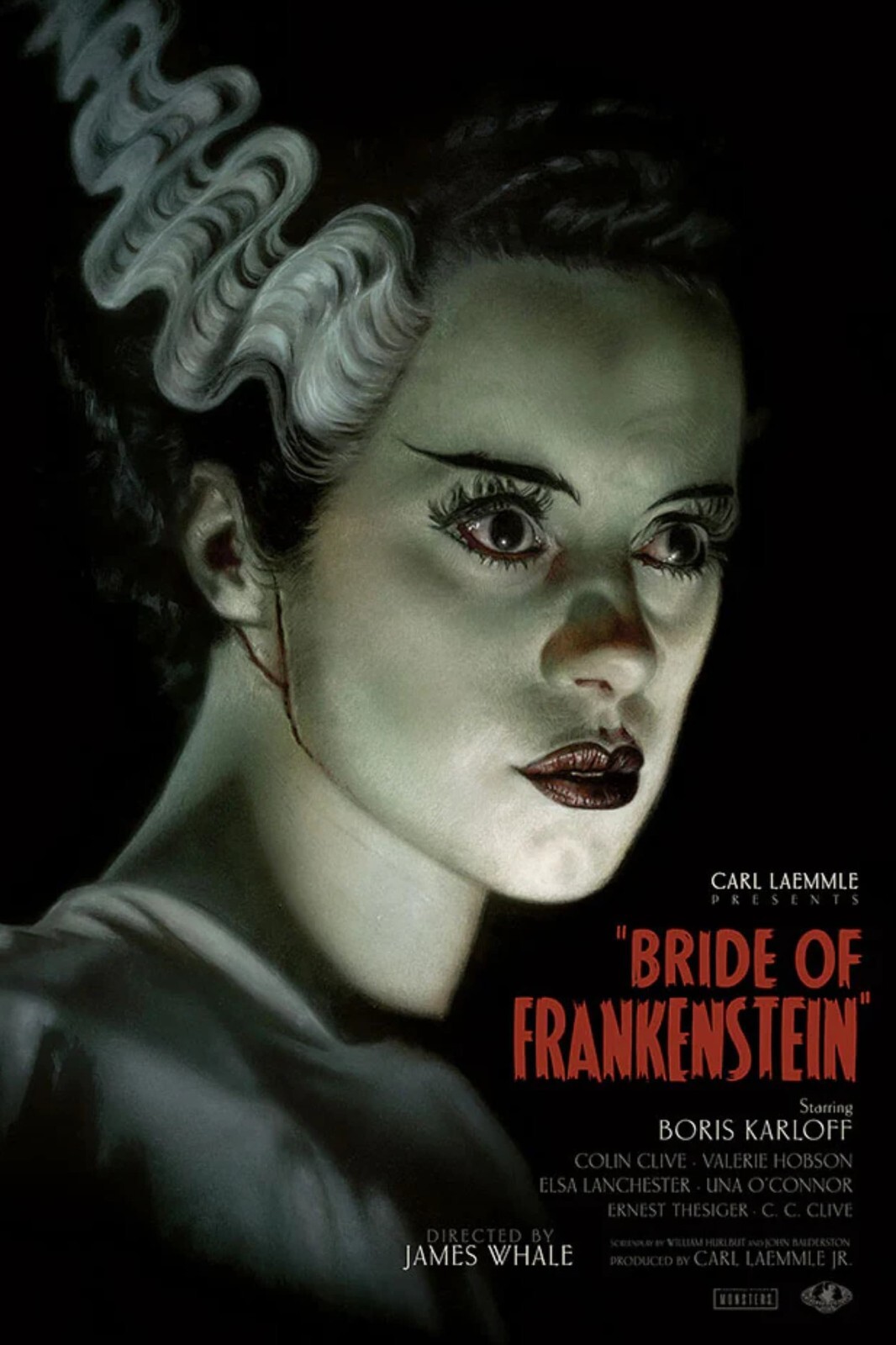 1935 The Bride Of Frankenstein Movie Poster 11X17 Boris Karloff Colin Clive ⚡🍿