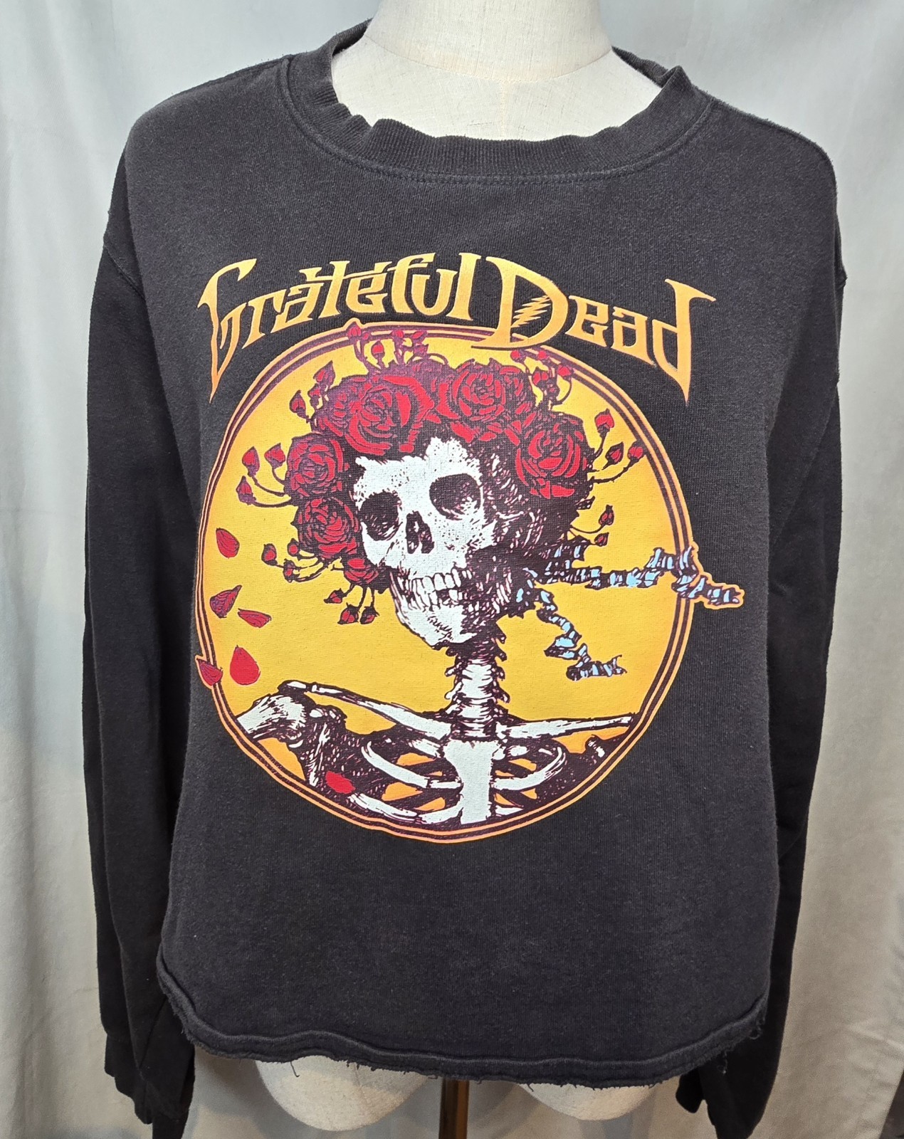 Grateful Dead Cropped Sweatshirt XXL Bob Weir Jerry Garcia Phil Lesh Mickey Bill