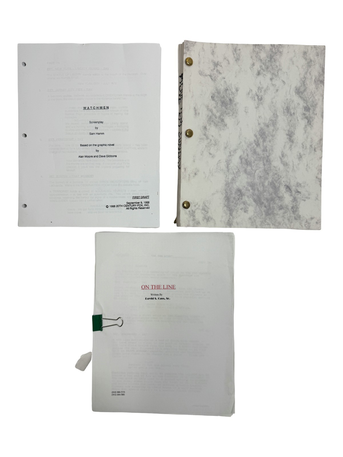 Vintage 1988 WATCHMEN First Draft Screenplay Sam Hamm Alan Moore 20th Century Fo