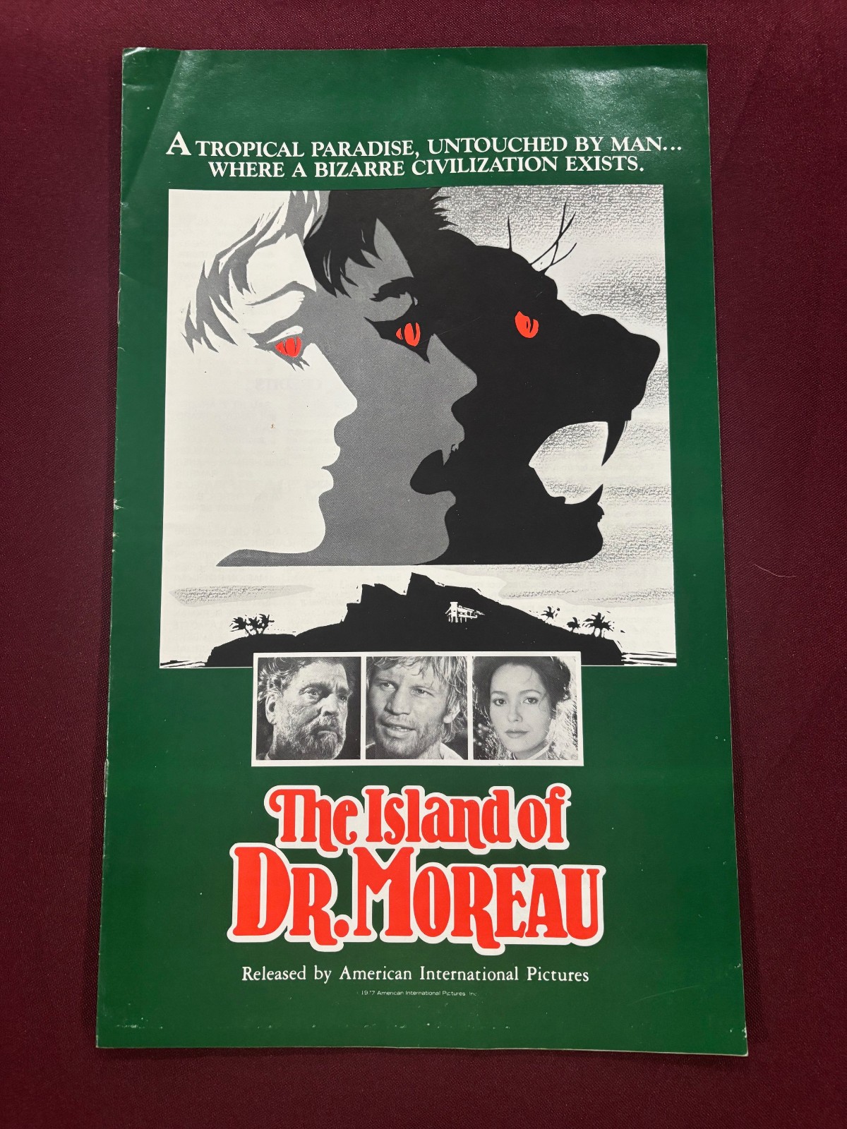 ISLAND OF DR MOREAU PRESSBOOK 1977 BURT LANCASTER MICHAEL YORK BARBARA CARRERA