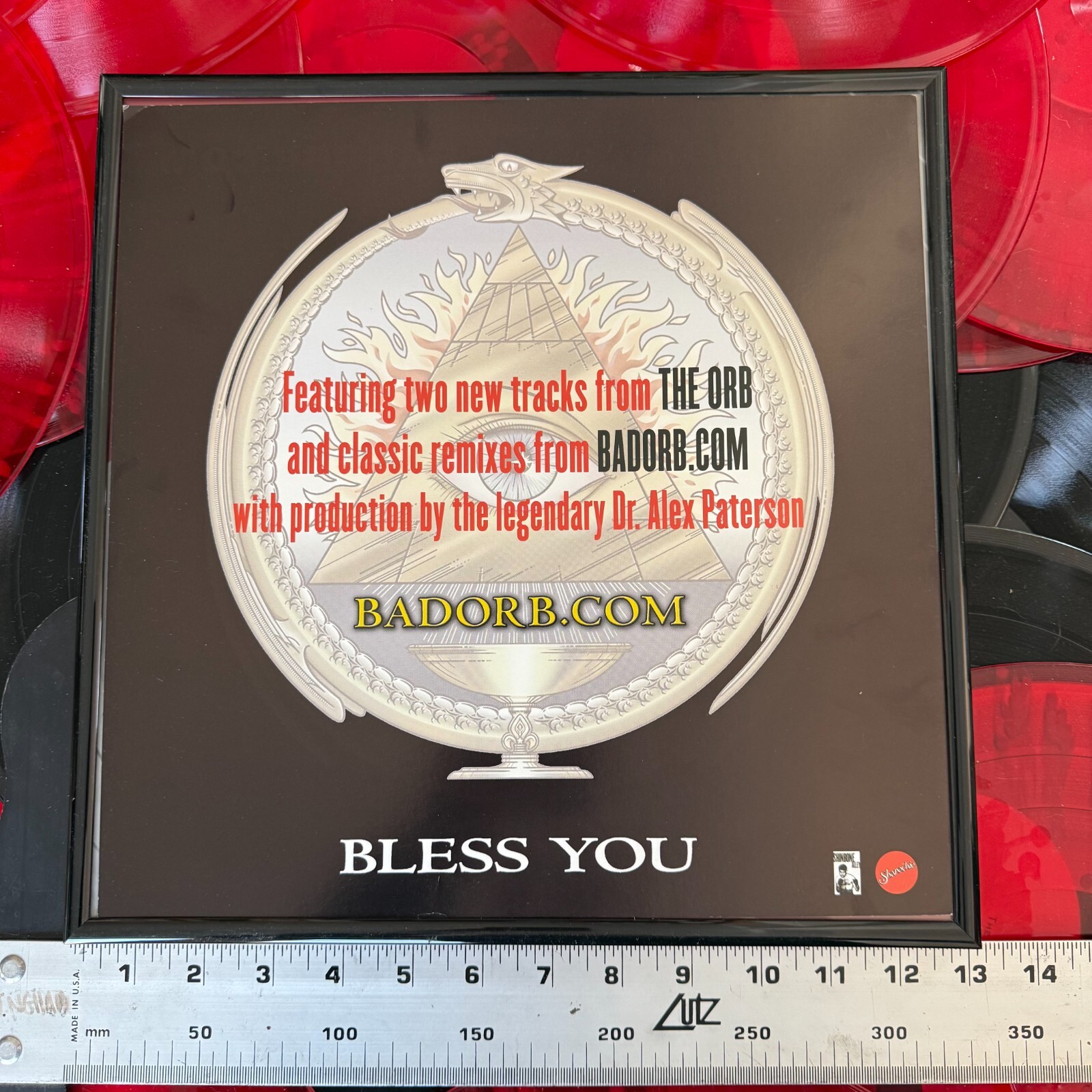 THE ORB Bad Orb Bless You CD/LP OFFICIAL PROMO FLAT POSTER (UN)Framed