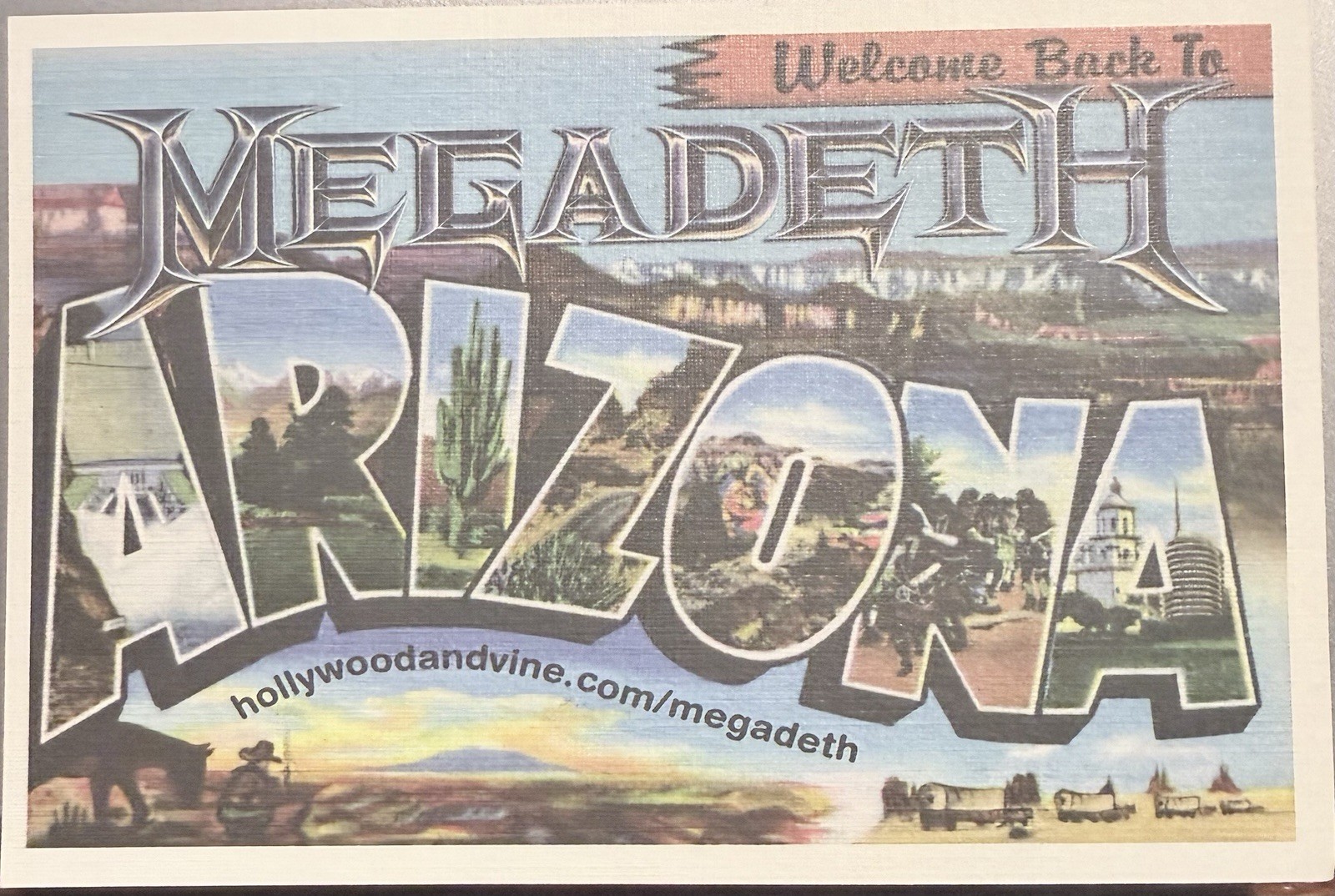Megadeath 1997 Cryptic Writings Arizona Postcard Promo