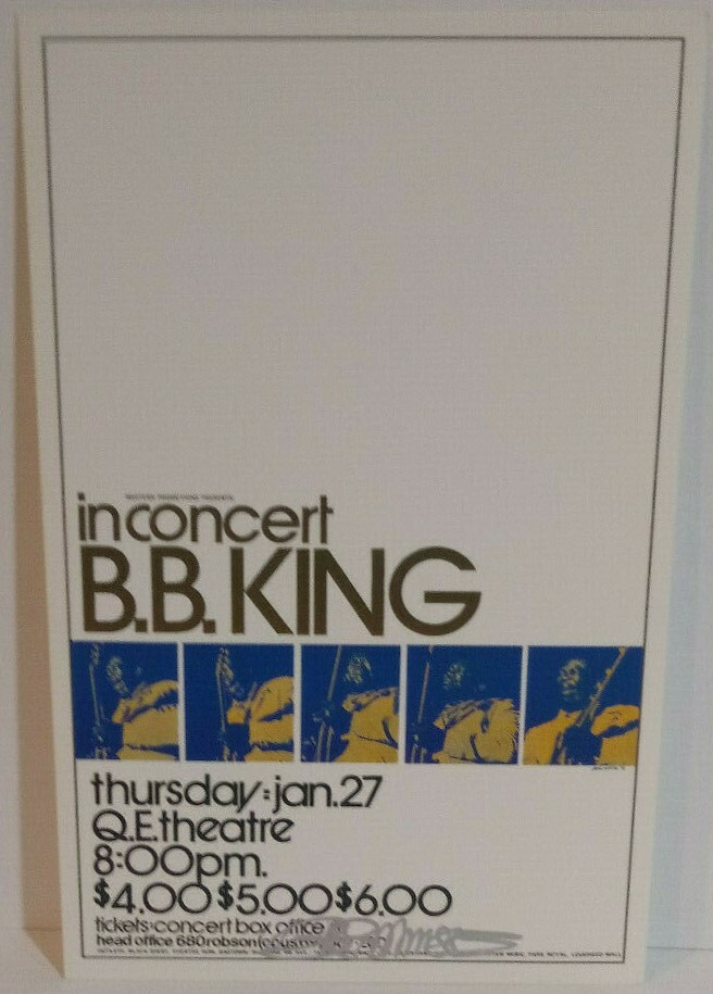 B.B. King Bob MaSSe Signed HandbiLL