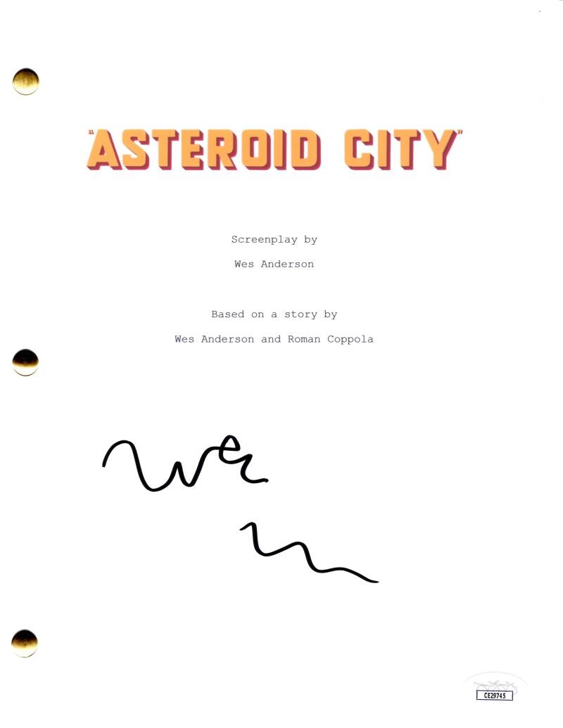 Wes Anderson Signed Autograph Asteroid City Full Movie Script Screenplay JSA COA