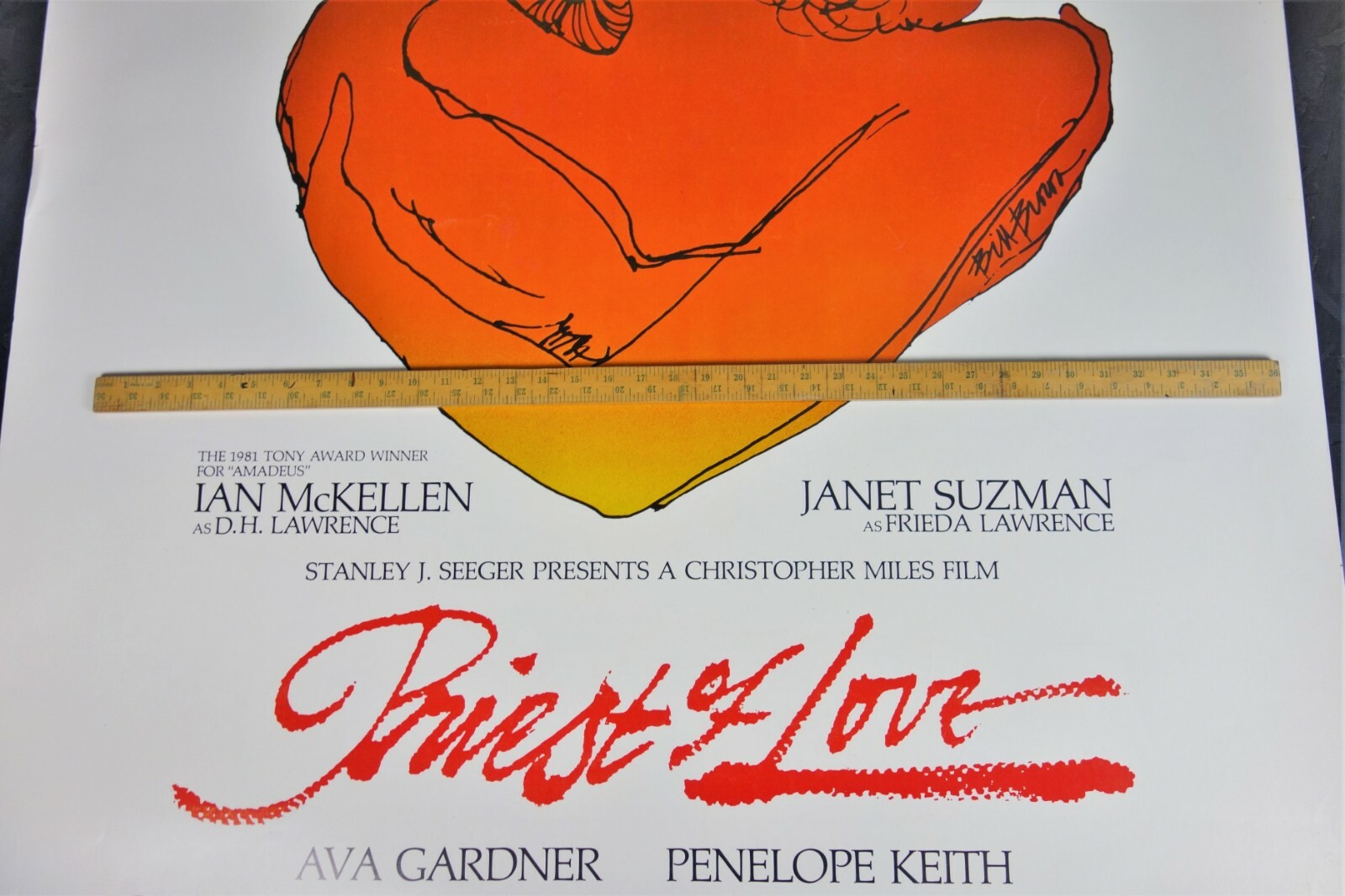 1981 Priest of Love XL Movie Film Poster 40×60 Ian McKellen Ava Gardner