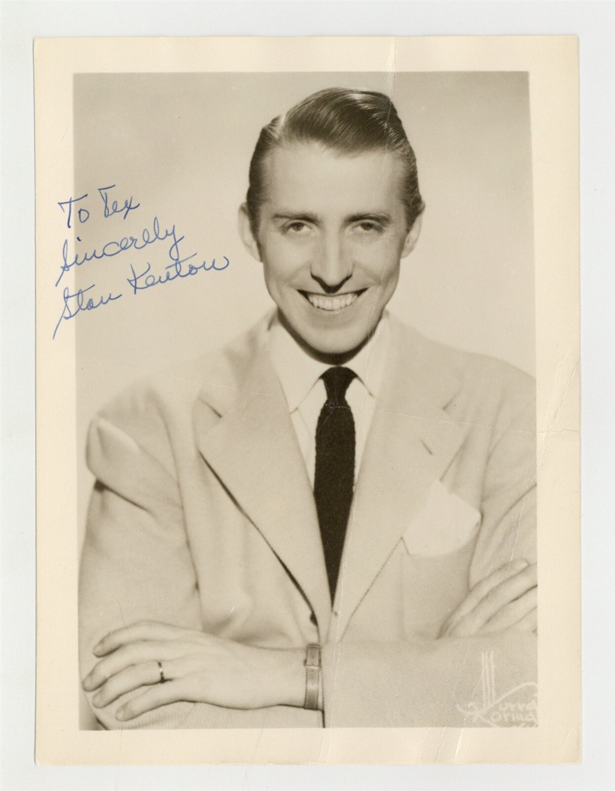 Stan Kenton 1939 Hand Signed Portrait Photo 5×7 Jazz Big Band Orchestra Pianist