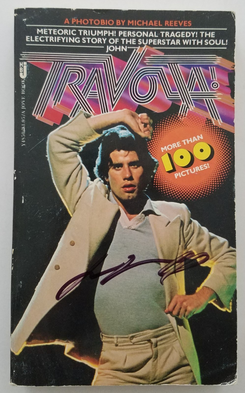 John Travolta Signed Photobio Paperback Softcover Book Actor Grease LEGEND RAD