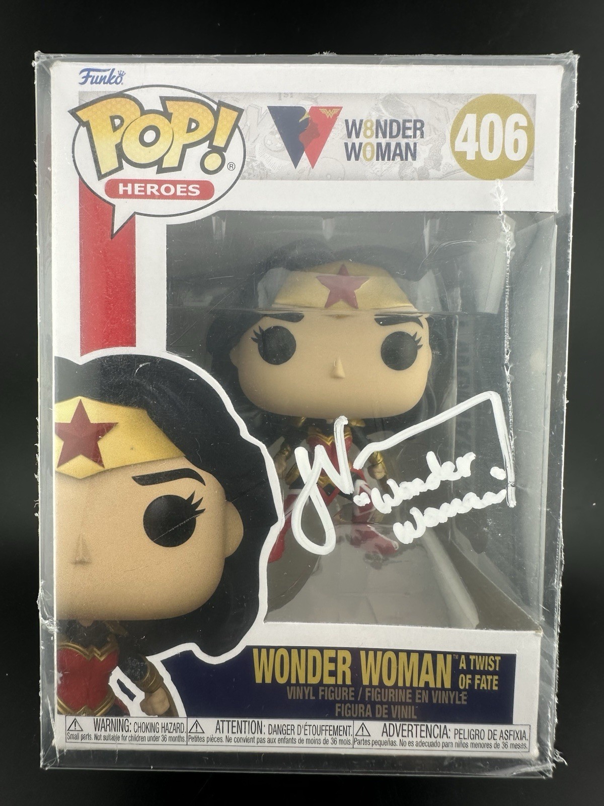 JANET VARNEY signed (WONDER WOMAN) Funko Pop #406 BECKETT BAS Authenticated #2