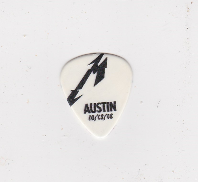 METALLICA TOUR GUITAR PICK Worldwired AUSTIN TEXAS 10/13/18 October 13 2018