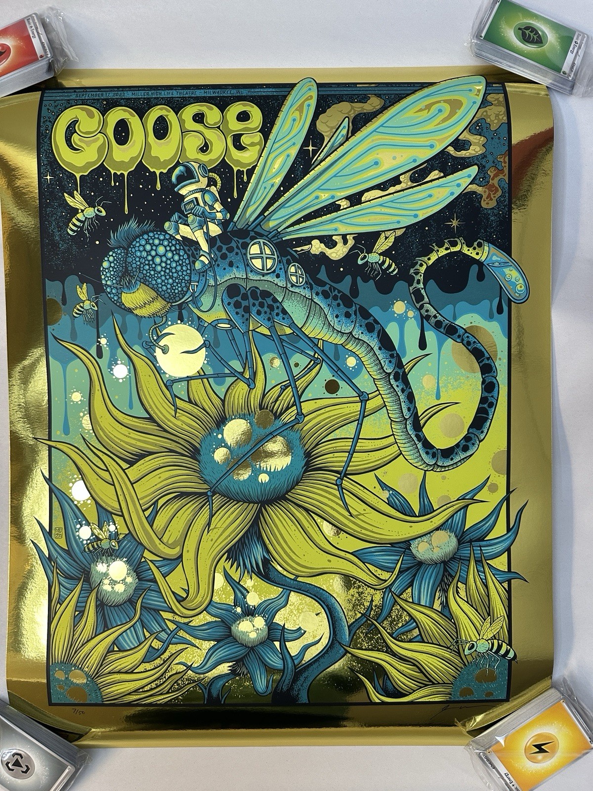 Goose Gold Foil Poster 9/17/2023 Milwaukee WI Signed & Numbered #7/50 A/E