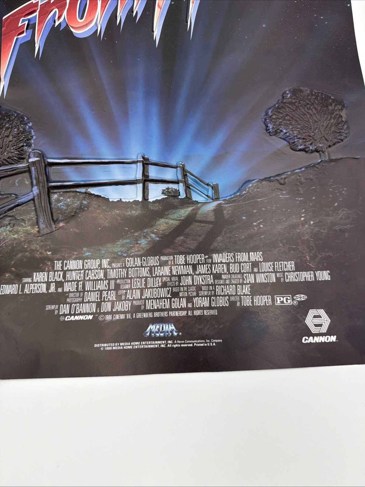 Invaders From Mars 3D Light Box Insert Sign 18.75″ x 14″ Video Store Promo