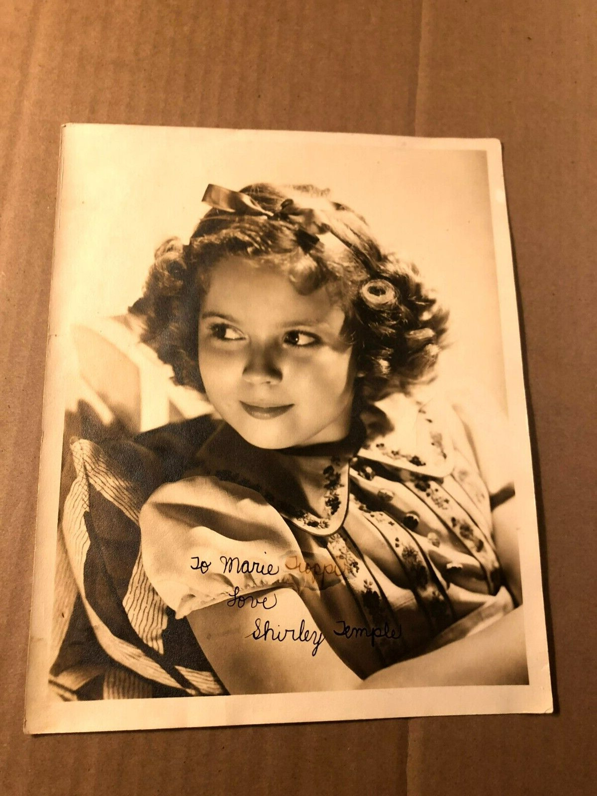Shirley Temple Very Rare Very Early Autographed Photo Signed As Child 30s Prime