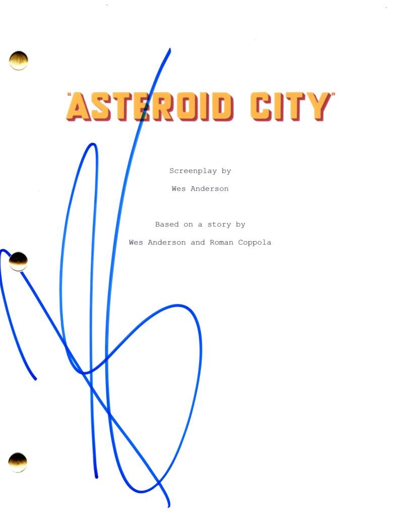 Jason Schwartzman Signed Autograph Asteroid City Full Movie Script Screenplay