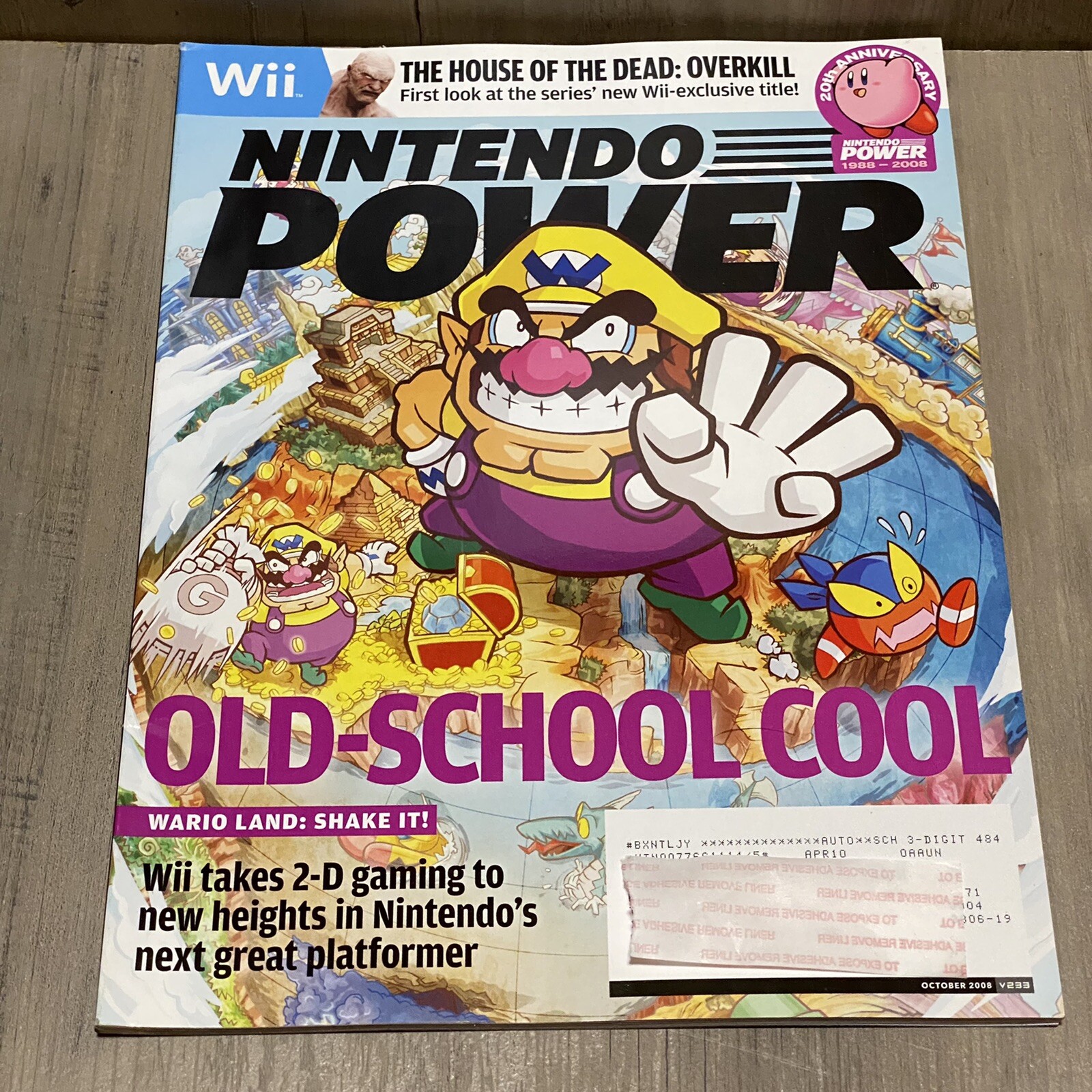 2008 Nintendo Power Magazine October 233 Wario Land, Mushroom Men & Sonic Poster