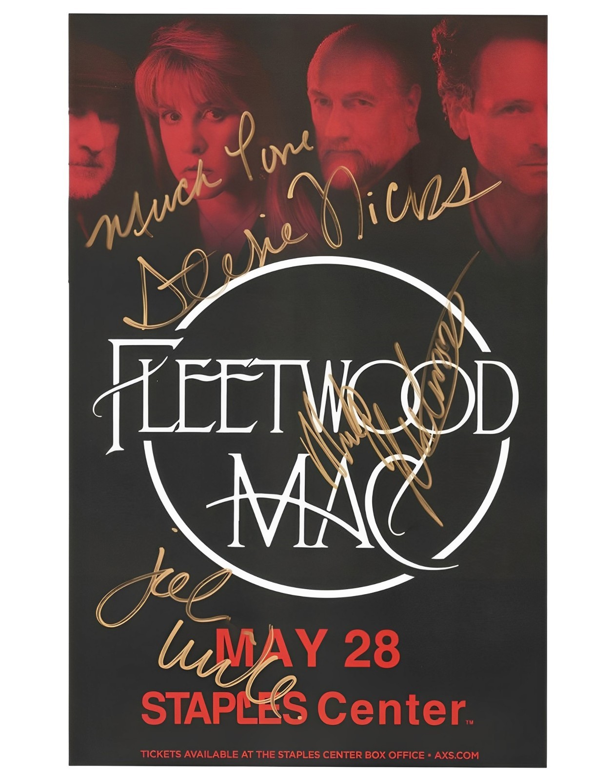 Fleetwood Mac at Staples Center Mini 13″ X 19″ Concert Poster only or Framed