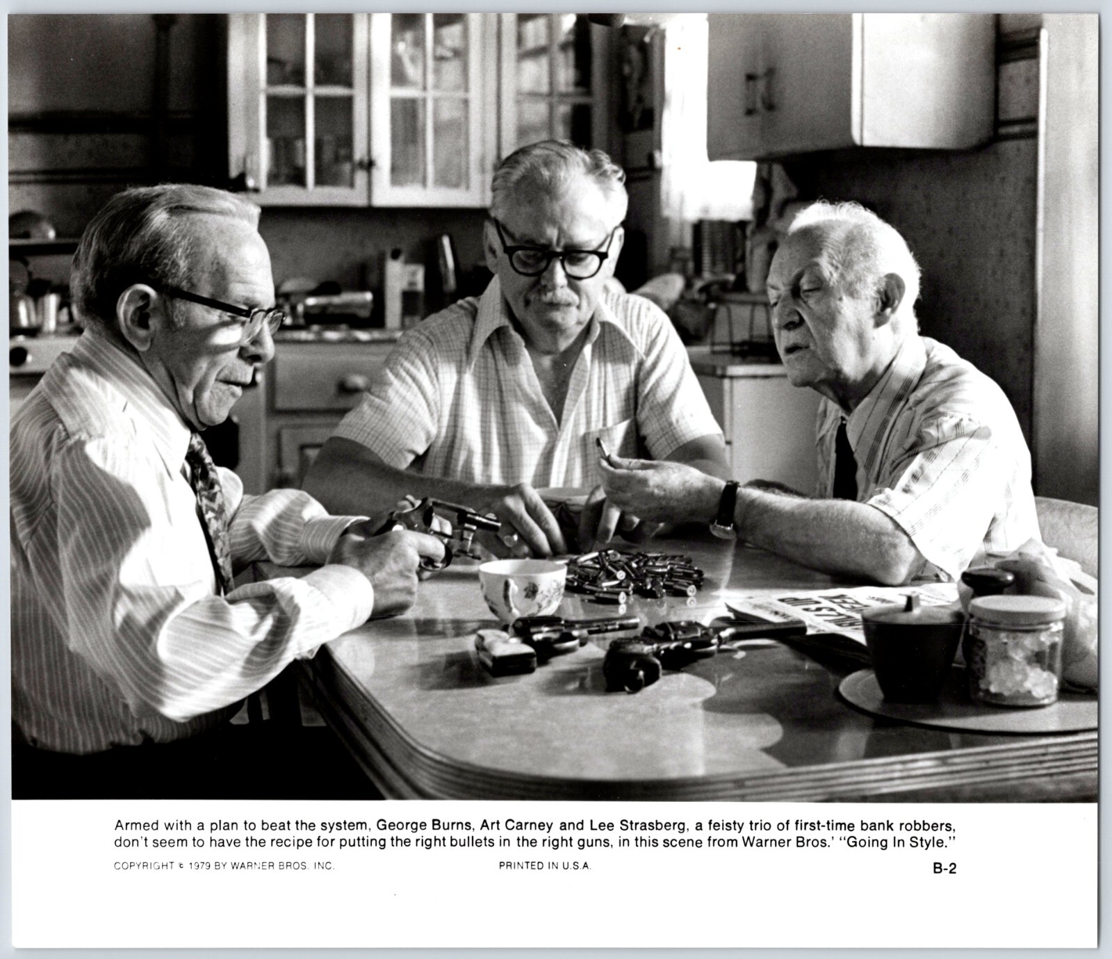George Burns, Art Carney, Going in Style, 8″x10″, Vintage Photo (1979)