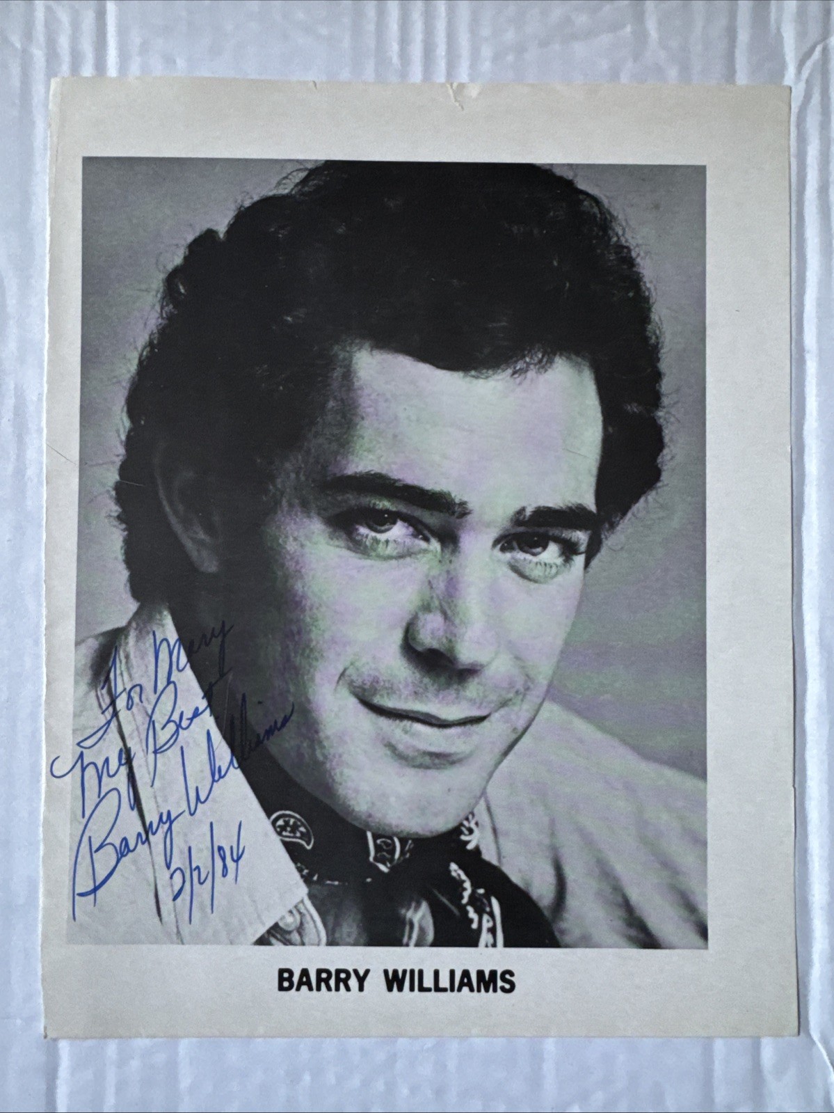 Actor BARRY WILLIAMS Autographed SIGNED 8×10 Photo The Brady Bunch
