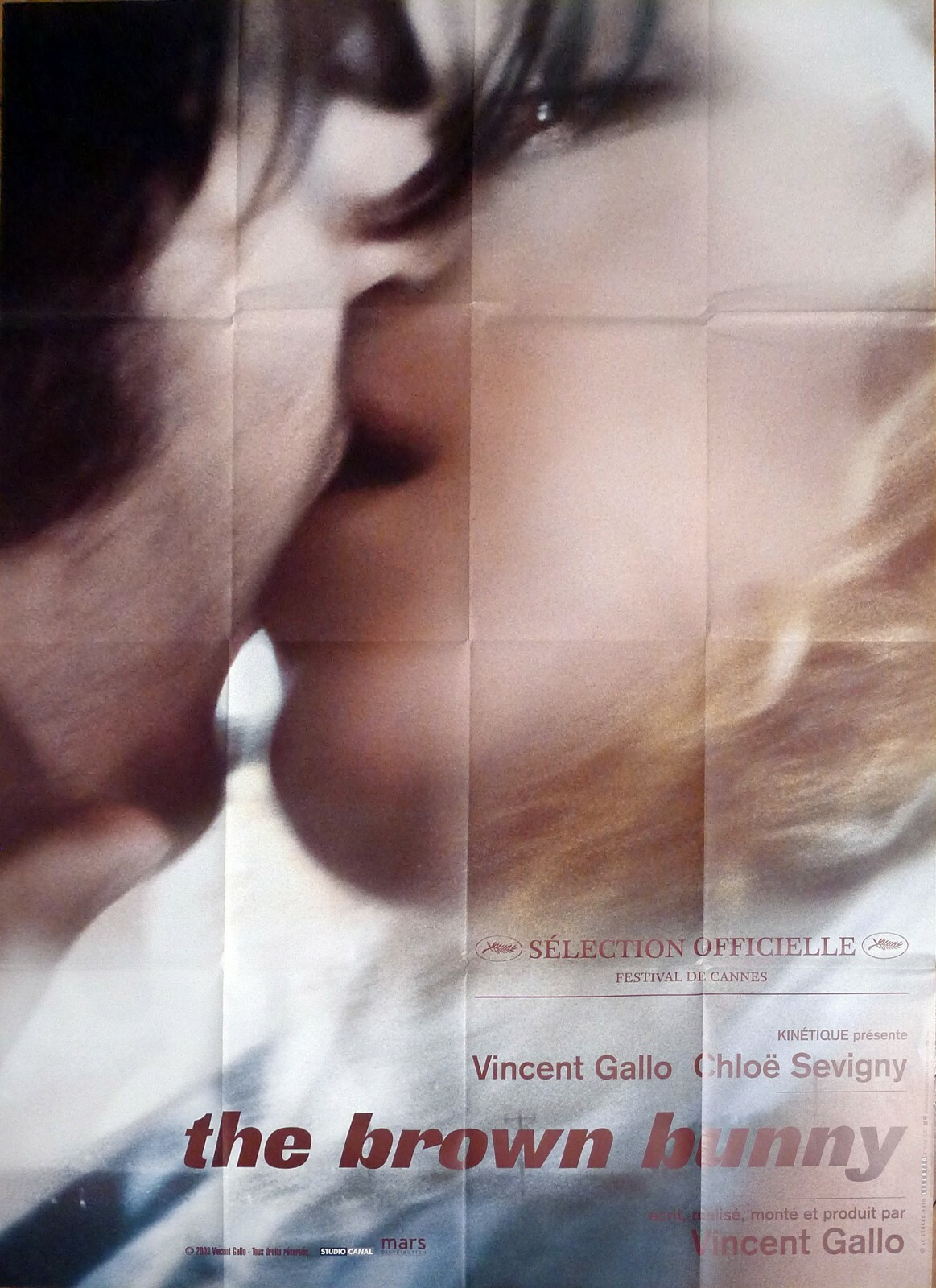 THE BROWN BUNNY – GALLO / SEVIGNY – KISS – ORIGINAL LARGE FRENCH MOVIE POSTER
