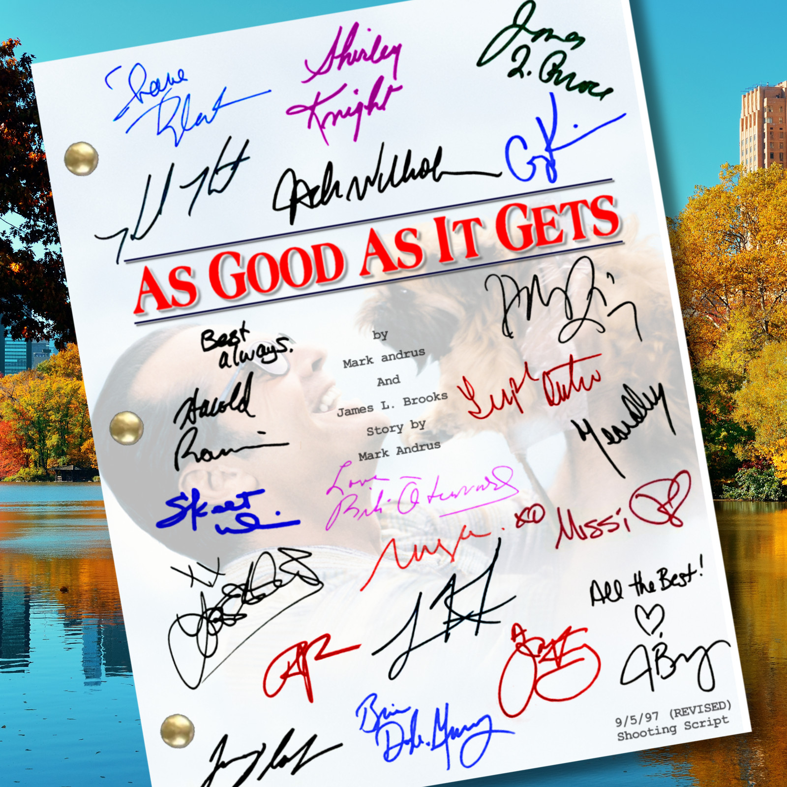 As Good As It Gets Signed Autograph Script Reprints Jack Nicholson Helen Hunt