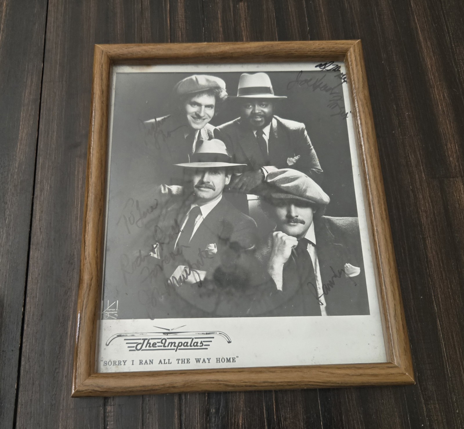 The Impalas AUTOGRAPHED PHOTO “Sorry I Ran All The Way Home” James J. Kriegsmann