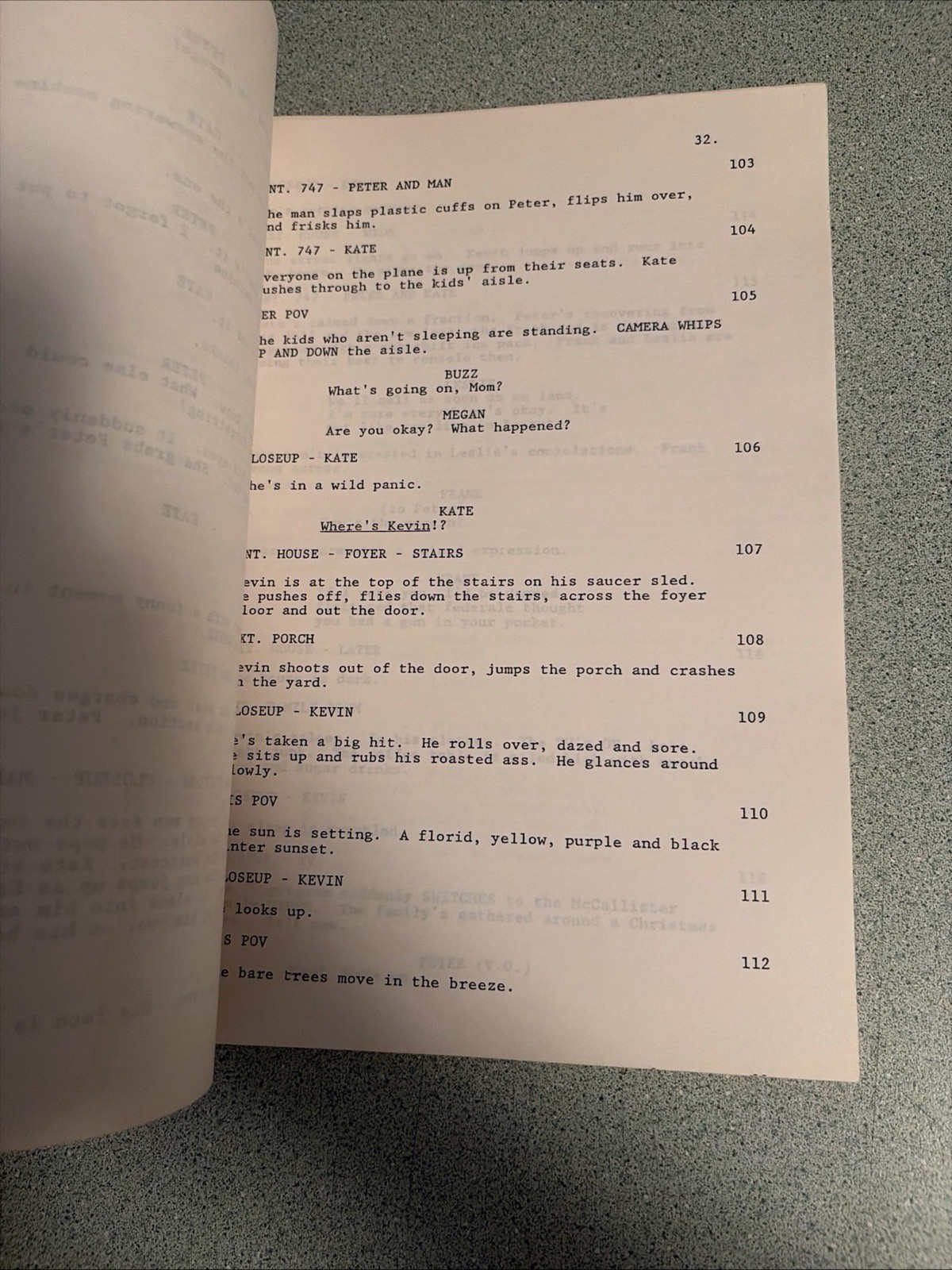 1990 HOME ALONE Script Screenplay Movie Film Macaulay Culkin Catherine O’Hara