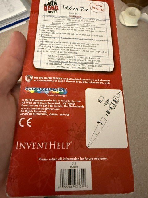 The Big Bang Theory Talking Pen