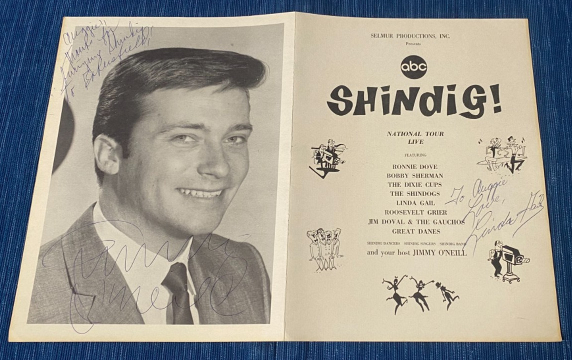 Signed Linda Gail Lewis Jimmy O’Neill Shindig 1965 abc Bakersfield Tour Program