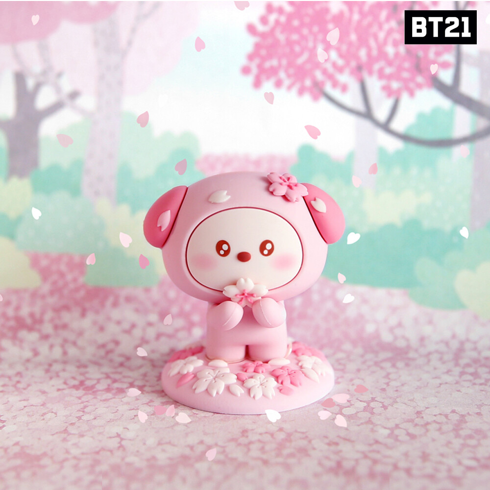 BTS BT21 Official Goods minini Figure Cherry Blossom Ver + Tracking Number