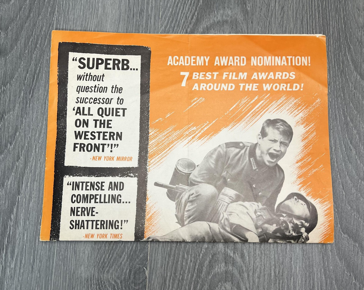 Vintage 1959 The Bridge Allied Artists Movie Pressbook Original War Film Art