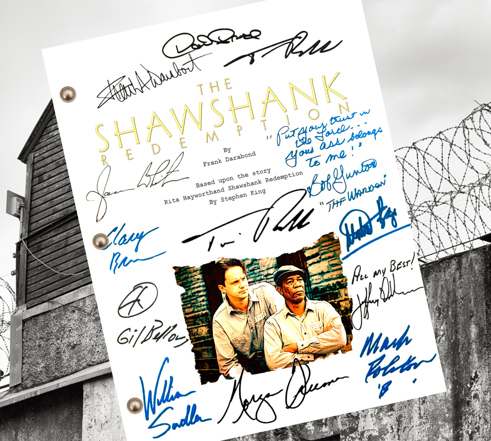 The Shawshank Redemption Script Signed Autograph Reprint 125 Pgs Morgan Freeman