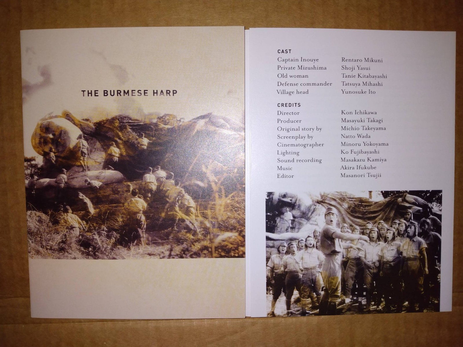 CRITERION COLLECTION – THE BURMESE HARP Ken Ichikawa – Insert only No Film – B