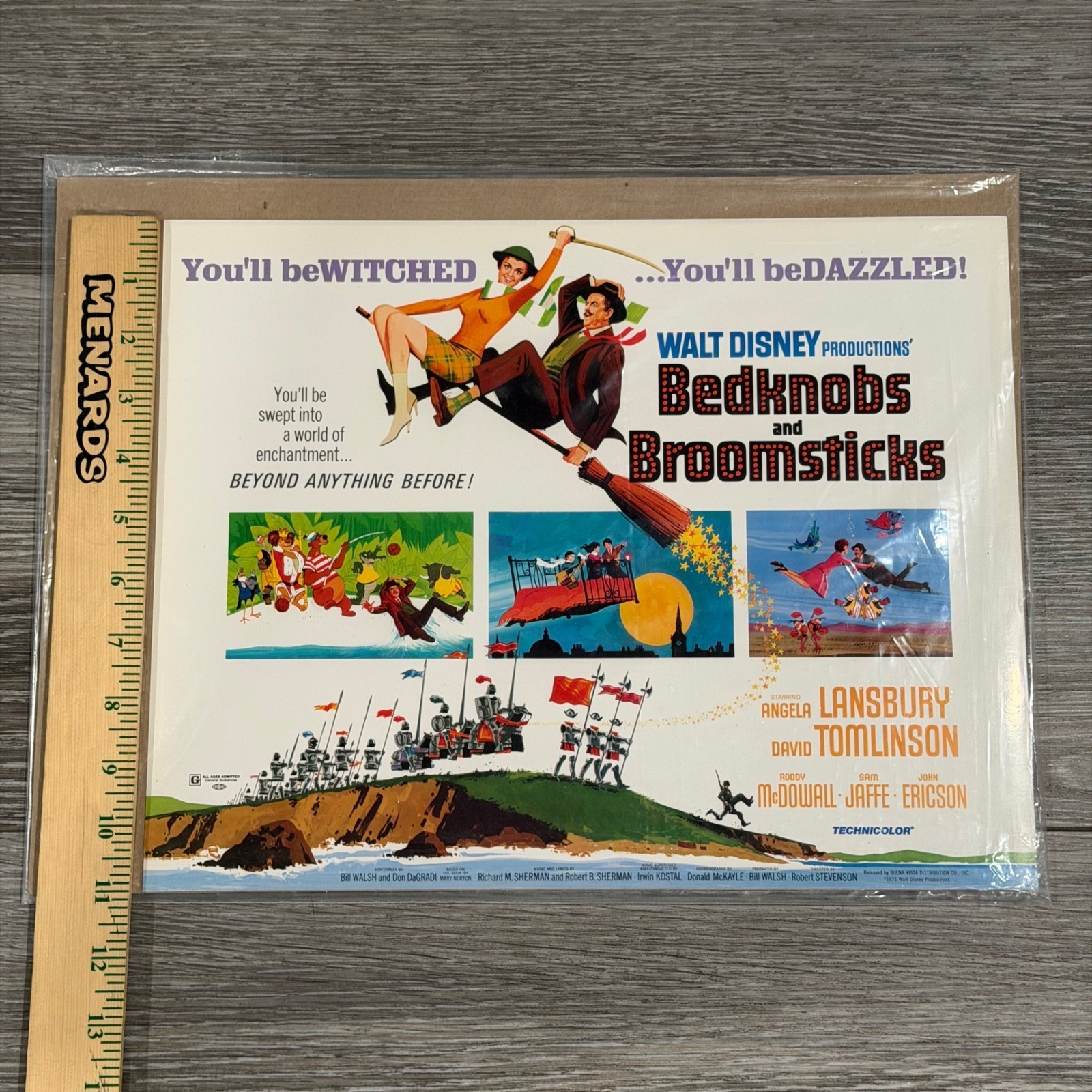 Original 1971 Disney Bedknobs & Broomsticks 11×14 Lobby Card Angela Lansbury