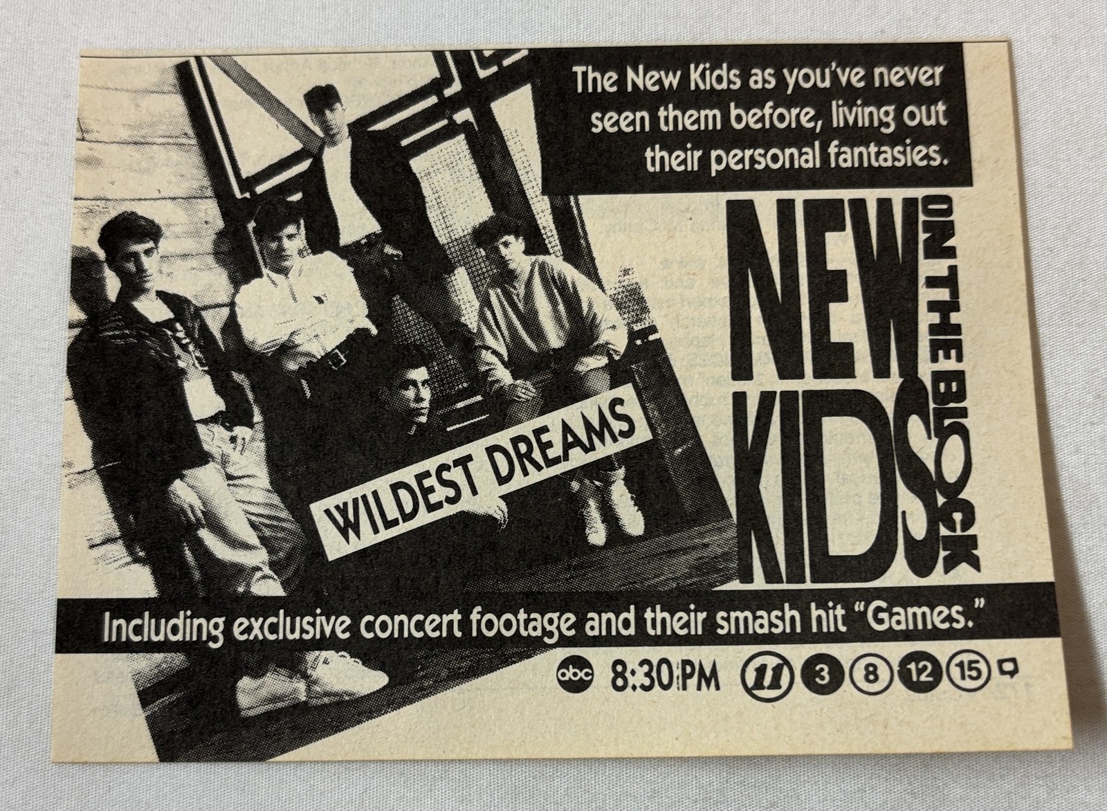 1991 ABC tv special ad~ NEW KIDS ON THE BLOCK Wildest Dreams