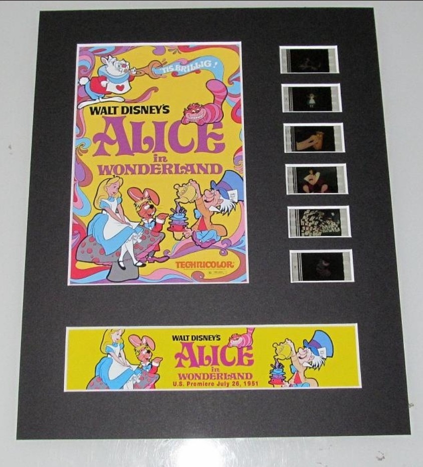 Alice in Wonderland Disney 35mm Movie Film Cell Display 8×10 Animated Original